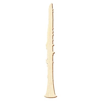 Wooden Clarinet Decorative Cutouts, 5–50 cm, 27 cm, Pack of 50