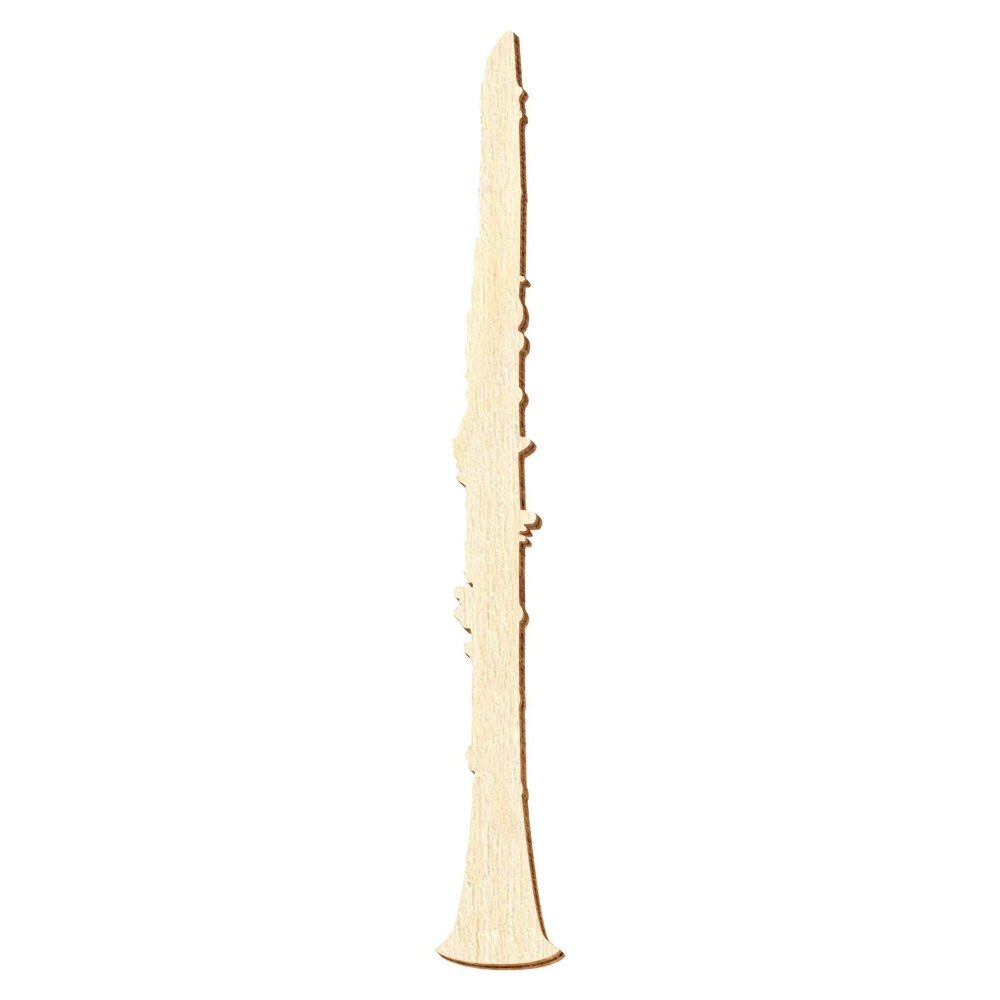 Wooden Clarinet Decorative Cutouts, 5–50 cm, 27 cm, Pack of 50
