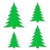 Modern Green Wooden Fir Tree – 24 cm, Pack of 50 view 2