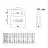 6-Piece Set of 20 mm Brass Padlocks with Short Shackle view 2