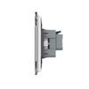 LIVOLO Touch Wireless Switch and 2-Gang Outlet with Glass Frame VL-C701R/C7C2EU-11-A White view 3