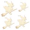 Flying Halloween Wooden Witch Cutout, 5–50 cm, 1 Piece view 2