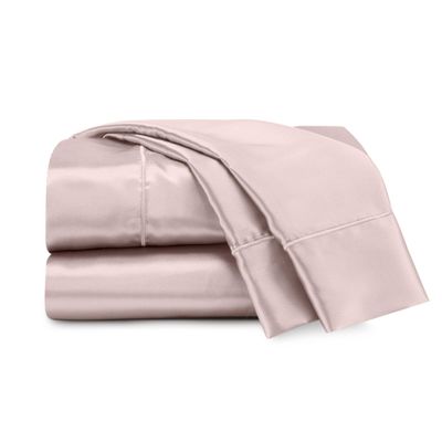 Martex 4-Piece Satin Silk Sheet Set, Pink