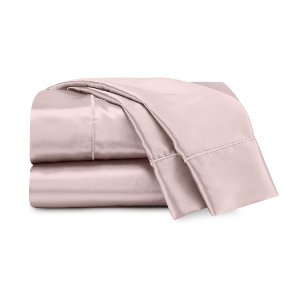 Martex 4-Piece Satin Silk Sheet Set, Pink