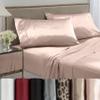 Martex 4-Piece Satin Silk Sheet Set, Pink view 2