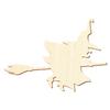 Flying Wooden Witch – Decorative Cutouts 5–50 cm, Size: 32 cm, Pack of 50 view 1