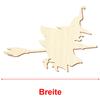 Flying Wooden Witch – Decorative Cutouts 5–50 cm, Size: 32 cm, Pack of 50 view 3