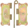 KOTARBAU Rolled Strap Hinges 100 x 100 x 2 mm, Yellow Zinc-Plated, with Removable Ring Pin (25) view 1