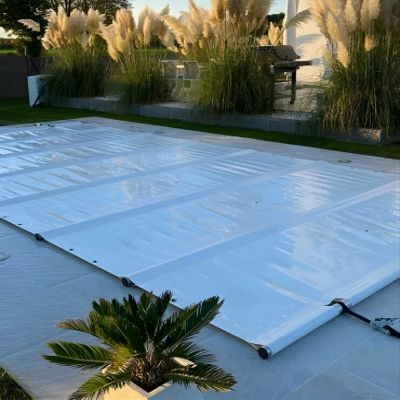 ANKO PLANEN SafeDeluxe Rectangular Pool Roller Safety Cover, No Poles, 4 m x 10 m, Black