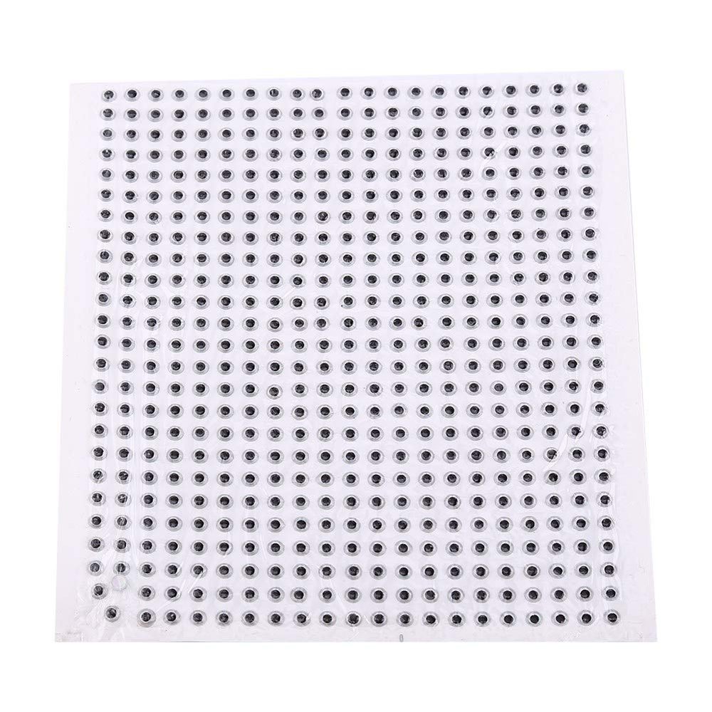 Keenso 3D Fish Lure Eyes, 500-Piece Set for Fly Tying and DIY Lure Making, 3 mm Silver