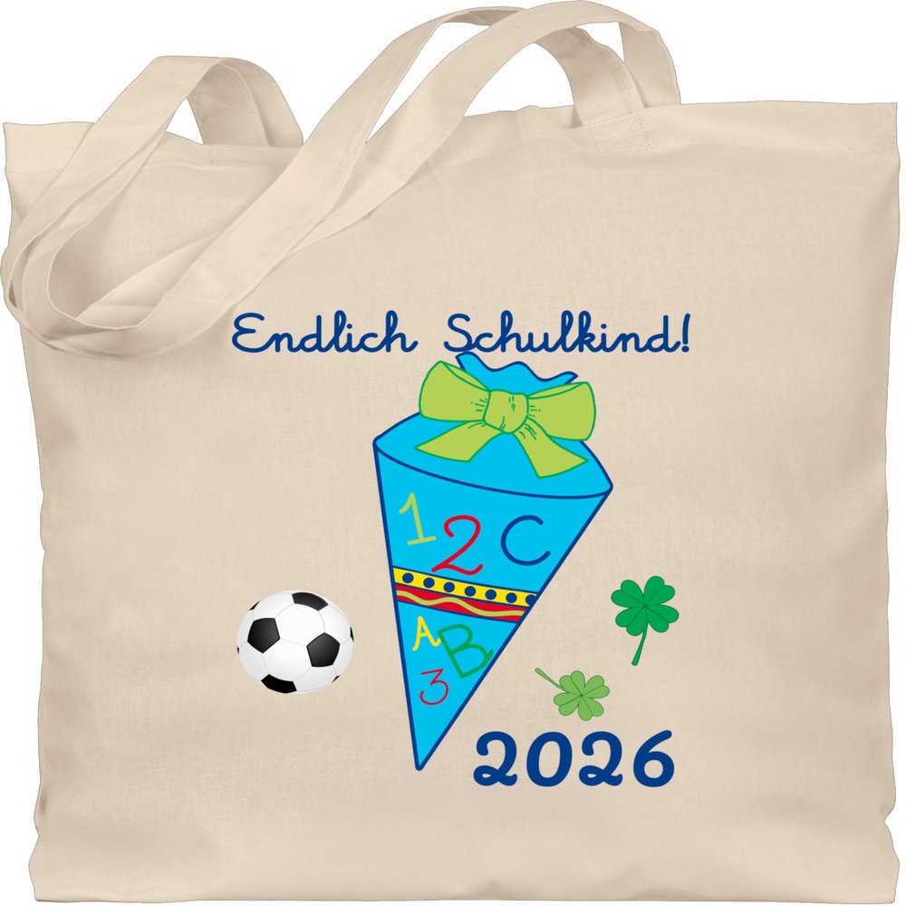 Cotton Bag – First Day of School Gift, “Finally a Schoolchild!” Soccer 2026