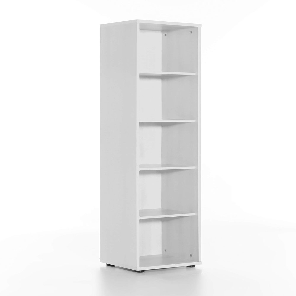 Möbelpartner Milo Shelving Unit, Light Gray, Approx. 39.3 x 34.5 x 182.4 cm