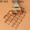 Leather Craft Stamping Tool, Brass Basket Weave #263 view 2