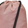 Leon By Bers Premium Drawstring Gym Bag with Inner Pockets, Dots Pink/Pink PU, 45 x 34 cm view 2