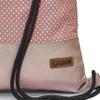 Leon By Bers Premium Drawstring Gym Bag with Inner Pockets, Dots Pink/Pink PU, 45 x 34 cm view 3