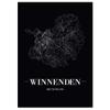 JUNIWORDS City Poster, Winnenden, Choose a Size, 30 x 40 cm, Font A, Black view 1