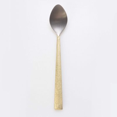 Futagami Handmade Brass and Silver Teaspoon with Ihada Finish