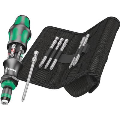 Wera 05051017001 Kraftform Kompakt 20 Tool Finder 2 with Case, Screwdriver with Bit Magazine, 13-Piece