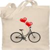 Shirtracer Cotton Tote Bag – Bicycle Heart Balloons Statement view 1