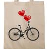 Shirtracer Cotton Tote Bag – Bicycle Heart Balloons Statement view 4
