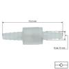 8–10 mm FDA PP Laboratory Check Valve, up to 4 bar, 120 mbar Opening Pressure view 3