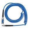 RIEGLER Spiral Hose Push-Button Safety Coupling Set, PU, 12 x 8 mm, 3 m view 1