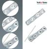 KOTARBAU Perforated Plates 97 x 20 mm, Galvanized Steel, Silver, 100-Pack view 2
