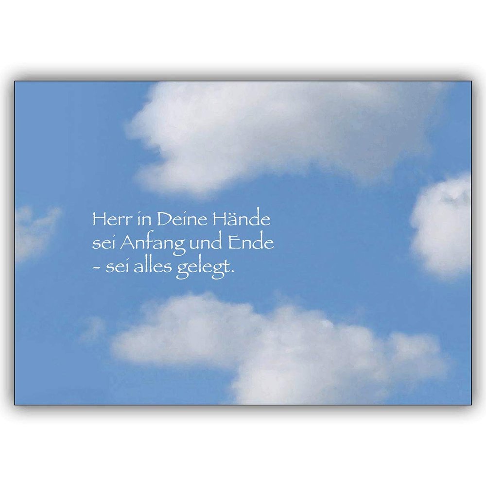 10 Sympathy Thank-You Cards (Set of 10): Folded Cards with Comforting Message and Cloud Design