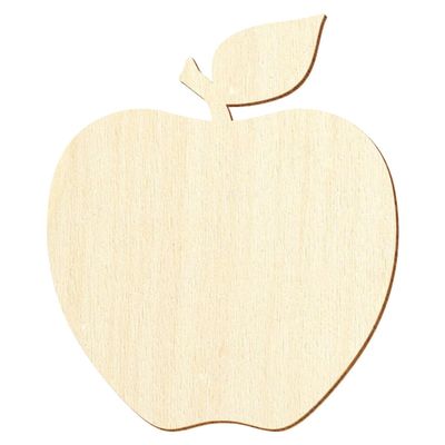 Wooden Apple Decoration Cutout, 3–50 cm, 14 cm, Pack of 1
