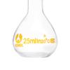 VIDOO 25 mL Clear Glass Volumetric Flask with Stopper, Round Bottom view 2