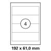 Universal Printer & Binder Labels, 192 x 61 mm, A4, 40 Labels view 3