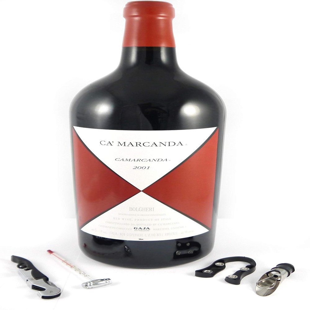 Ca'Marcanda Carmarcanda 2001 Angelo Gaja (5 Liter - Jeroboam) with Four Wine Accessories, Corkscrew, Pourer, Foil Cutter, Wine Thermometer, 1 x 5000 ml