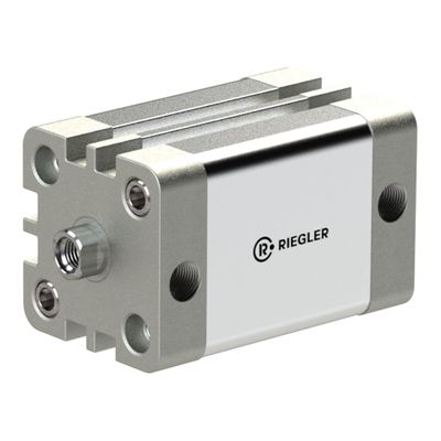 RIEGLER 155437-15.DMI.50040 Compact Cylinder, Double-Acting, Internal Thread, K-50, 50 mm Stroke, G1/8, ISO 21287, 1 pc.