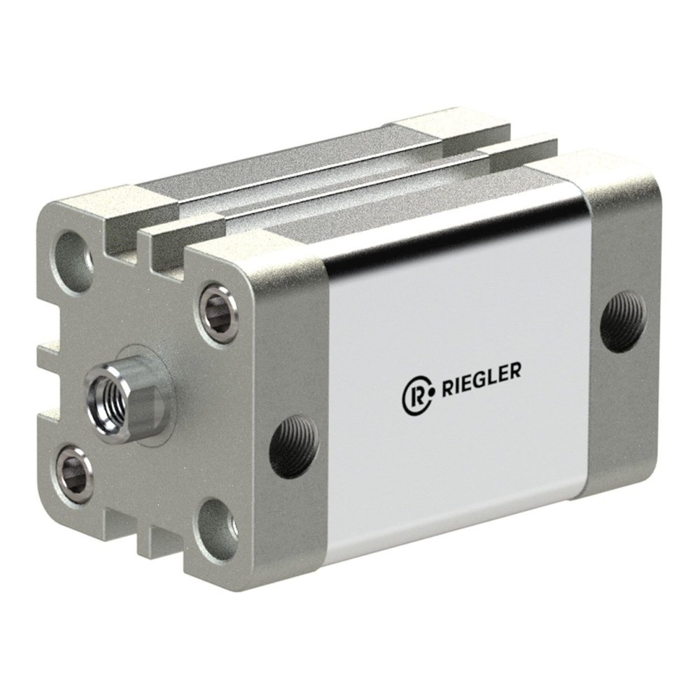 RIEGLER 155437-15.DMI.50040 Compact Cylinder, Double-Acting, Internal Thread, K-50, 50 mm Stroke, G1/8, ISO 21287, 1 pc.