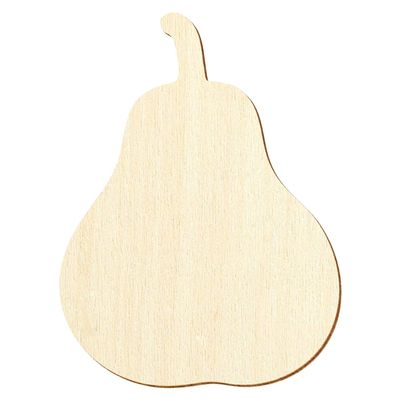 Wooden Pear Decorative Cutouts, 3–50 cm