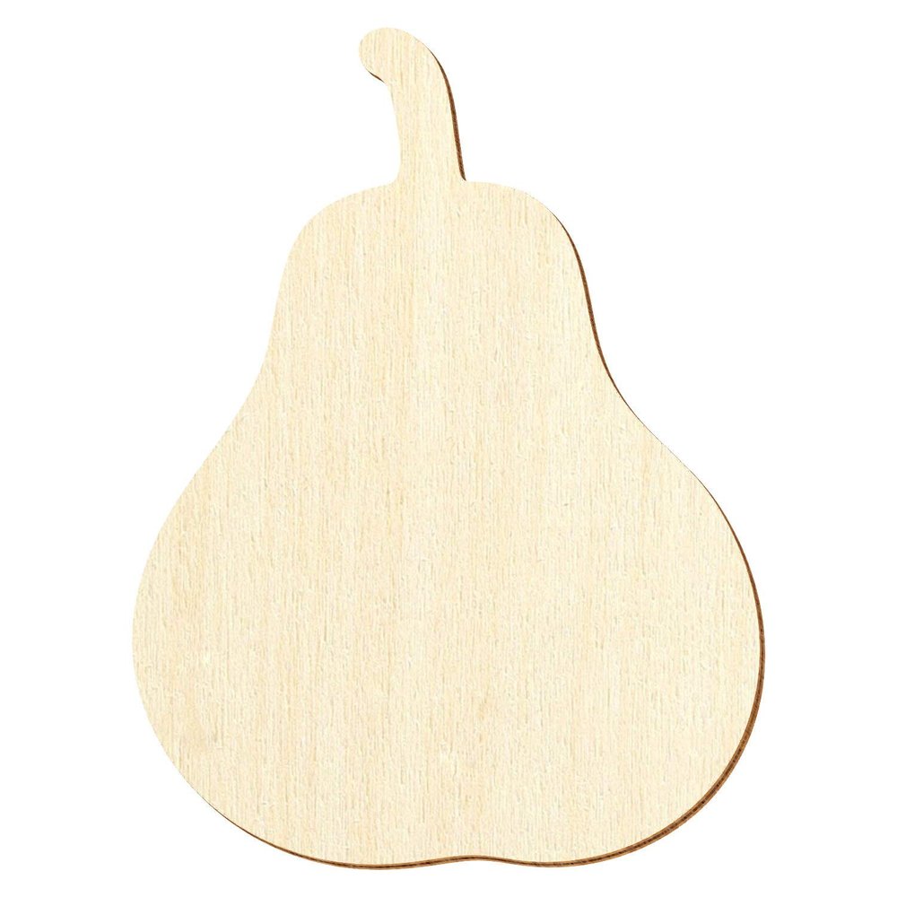 Wooden Pear Decorative Cutouts, 3–50 cm