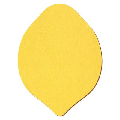 Yellow Wooden Lemon Decorative Cutouts, 3 cm, Pack of 25
