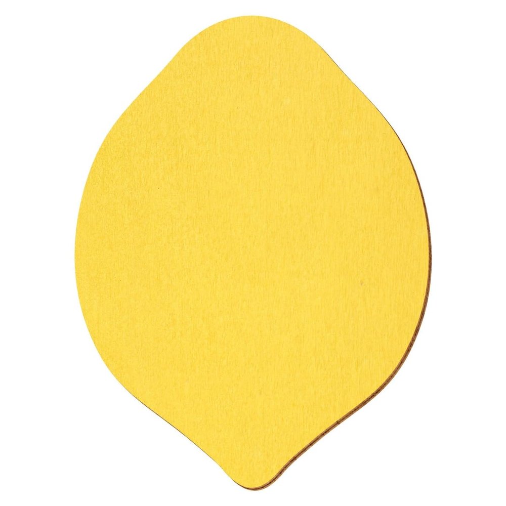 Yellow Wooden Lemon Decorative Cutouts, 3 cm, Pack of 25