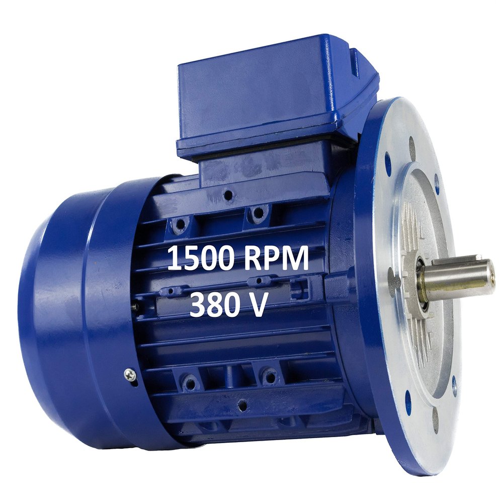 Three-Phase Electric Motor 0.09 kW / 0.12 hp, 220/380 V, 1500 rpm, B5, 120 mm Flange, Size 56