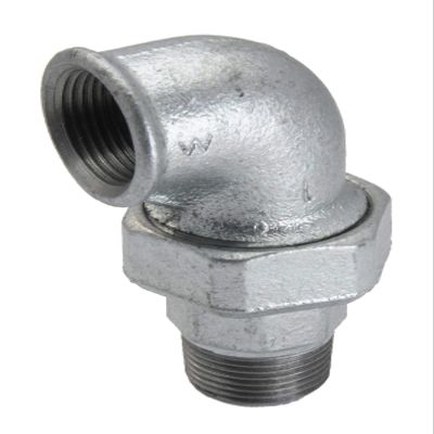 Elbow Union, Female Threaded Both Sides, Flat-Sealing, Rp 1 in.