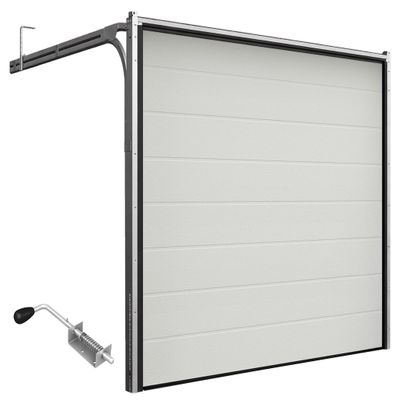 DoorHan sectional garage door with plug, DIY assembly, selectable size, 4 colors (2375 × 2030 mm, RAL 9010 Pure White)