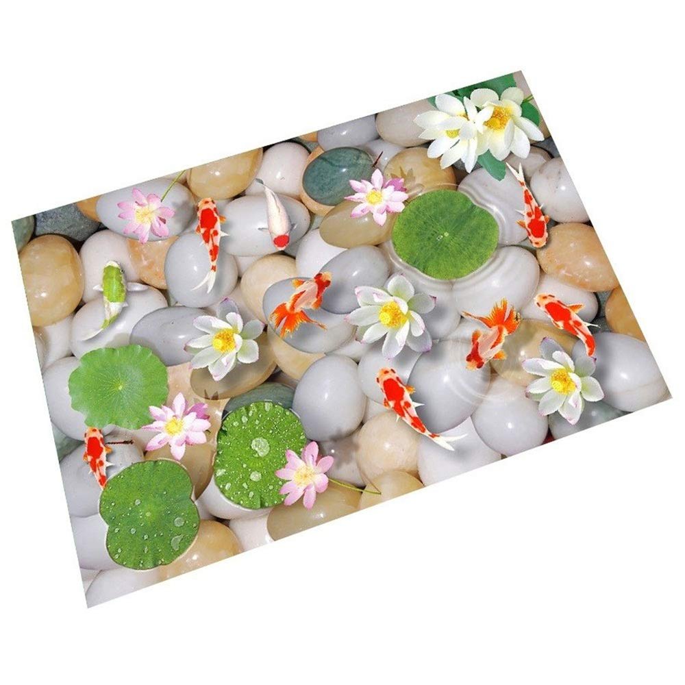 ZRUYI Non-Slip Floral Doormat, 100 x 160 cm, Color C