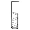 MSV Holly Freestanding Toilet Paper Holder, Matte Black, 15 x 62 x 15 cm view 2