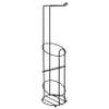 MSV Holly Freestanding Toilet Paper Holder, Matte Black, 15 x 62 x 15 cm view 3