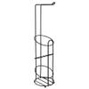 MSV Holly Freestanding Toilet Paper Holder, Matte Black, 15 x 62 x 15 cm view 4
