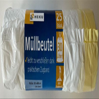 Drawstring Bags, 30 Liters, 50 x 60 cm, 25-Pack