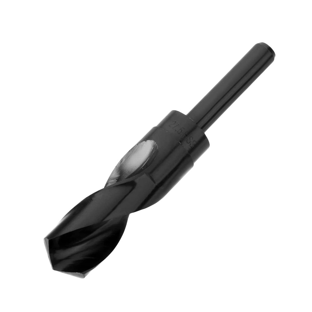 Utoolmart Reduced-Shank Drill Bit, 27.5 mm, HSS 6542, Black Oxide, 1/2 in Straight Shank, 1 Pc.
