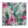 A.Monamour Green Cactus & Succulent Shower Curtain Set, 180 x 200 cm view 1
