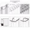 A.Monamour Green Cactus & Succulent Shower Curtain Set, 180 x 200 cm view 3