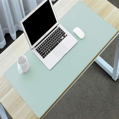 Insun Multifunctional Office Mouse Pad, Ultra-Thin Double-Sided Waterproof PU Leather Desk Mat, Light Green, 70 x 45 cm